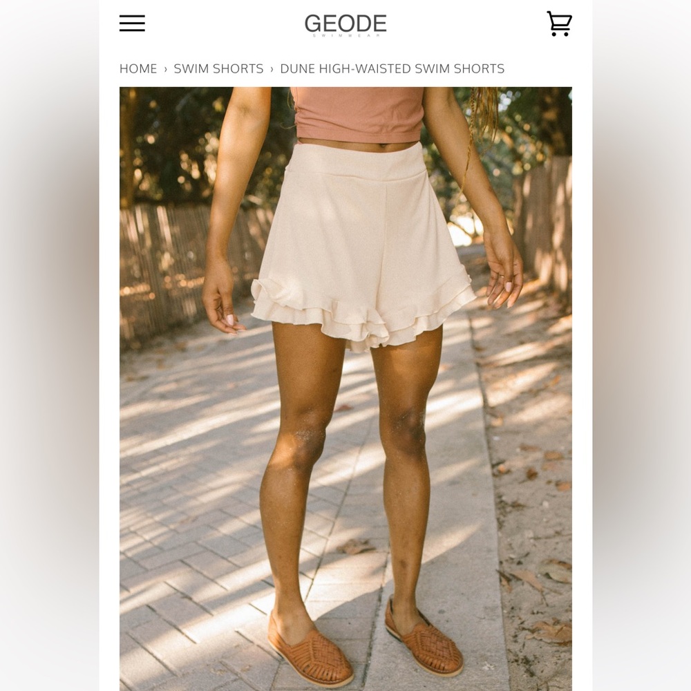 Geode Dune High-Waisted Swim Shorts